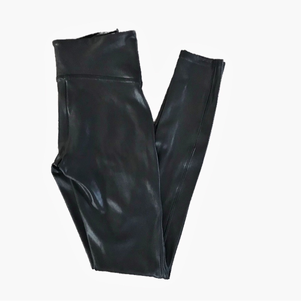 Spanx Black Faux Leather Leggings Size S